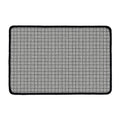 Grey Windowpane Pattern Print Kitchen Mat