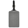 Grey Windowpane Pattern Print Luggage Tag