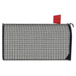Grey Windowpane Pattern Print Mailbox Cover