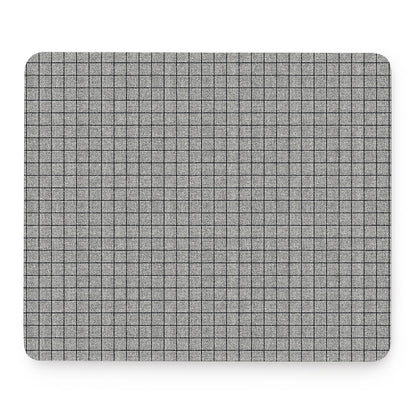 Grey Windowpane Pattern Print Mouse Pad