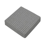 Grey Windowpane Pattern Print Outdoor Seat Cushion Cover