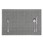 Grey Windowpane Pattern Print Placemat