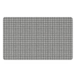Grey Windowpane Pattern Print Polyester Doormat