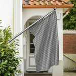 Grey Windowpane Pattern Print Polyester Flag