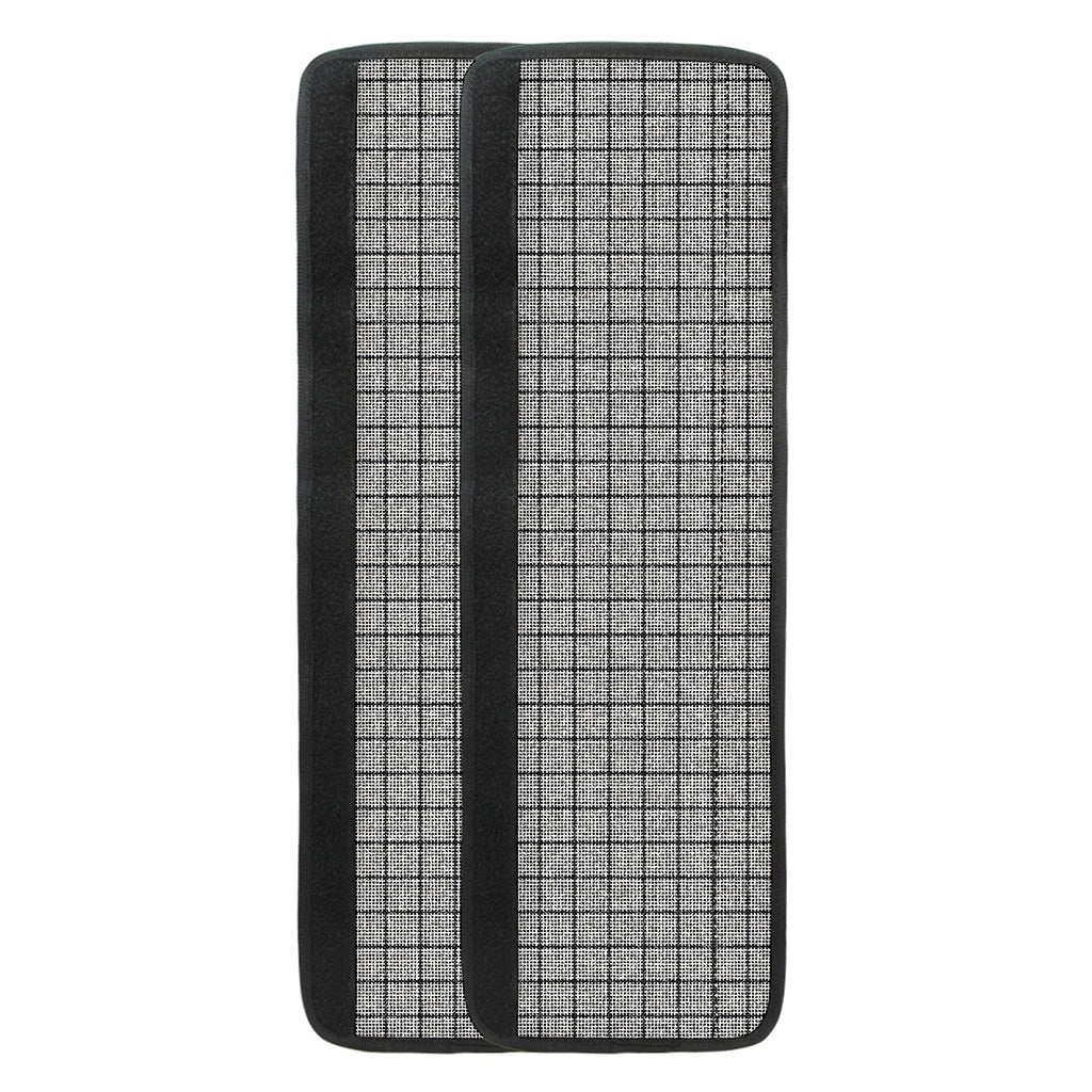 Grey Windowpane Pattern Print Refrigerator Handle Covers