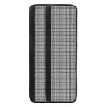 Grey Windowpane Pattern Print Refrigerator Handle Covers
