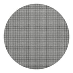 Grey Windowpane Pattern Print Round Blanket