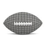 Grey Windowpane Pattern Print Rugby Ball