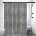 Grey Windowpane Pattern Print Shower Curtain