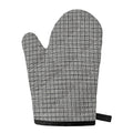 Grey Windowpane Pattern Print Single Oven Mitt