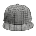 Grey Windowpane Pattern Print Snapback Cap