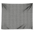 Grey Windowpane Pattern Print Tapestry