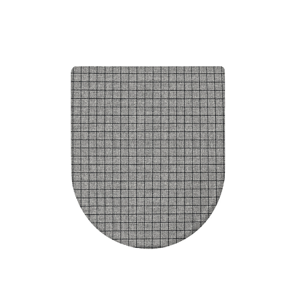 Grey Windowpane Pattern Print Toilet Lid Cover