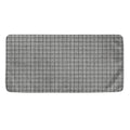 Grey Windowpane Pattern Print Towel