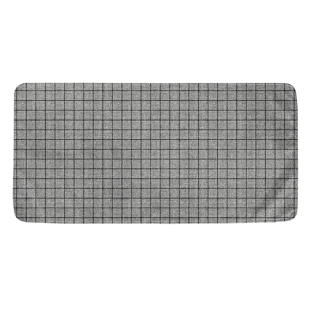 Grey Windowpane Pattern Print Towel