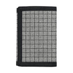 Grey Windowpane Pattern Print Trifold Wallet