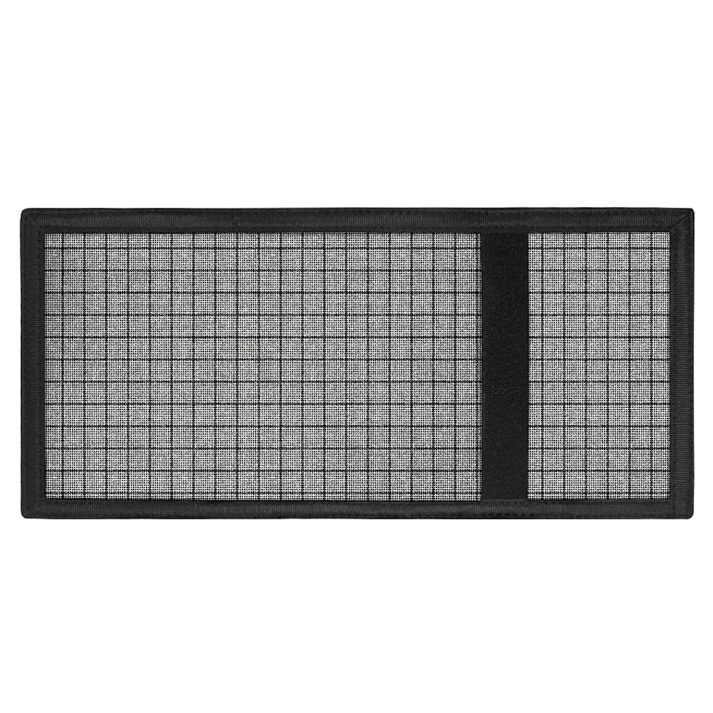 Grey Windowpane Pattern Print Trifold Wallet