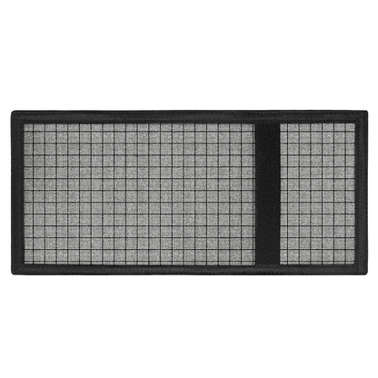 Grey Windowpane Pattern Print Trifold Wallet