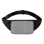 Grey Windowpane Pattern Print Waist Bag