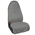 Grey Windowpane Pattern Print Waterproof Car Seat Cover
