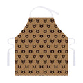 Grizzly Bear Pattern Print Adjustable Apron