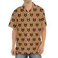 Grizzly Bear Pattern Print Aloha Shirt