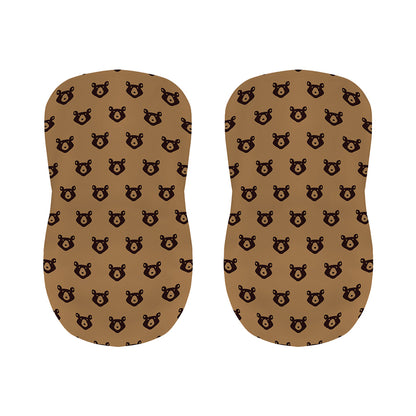 Grizzly Bear Pattern Print Bar Stool Covers