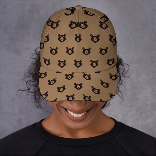 Grizzly Bear Pattern Print Baseball Cap