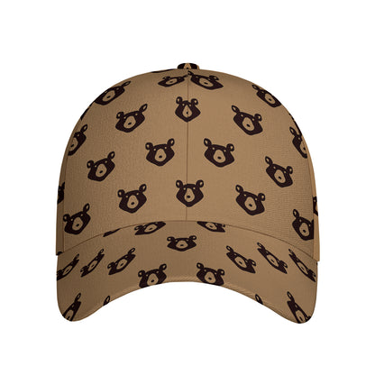 Grizzly Bear Pattern Print Baseball Cap