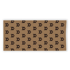 Grizzly Bear Pattern Print Beach Towel