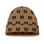 Grizzly Bear Pattern Print Beanie