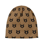 Grizzly Bear Pattern Print Beanie