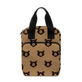 Grizzly Bear Pattern Print Bible Tote Bag