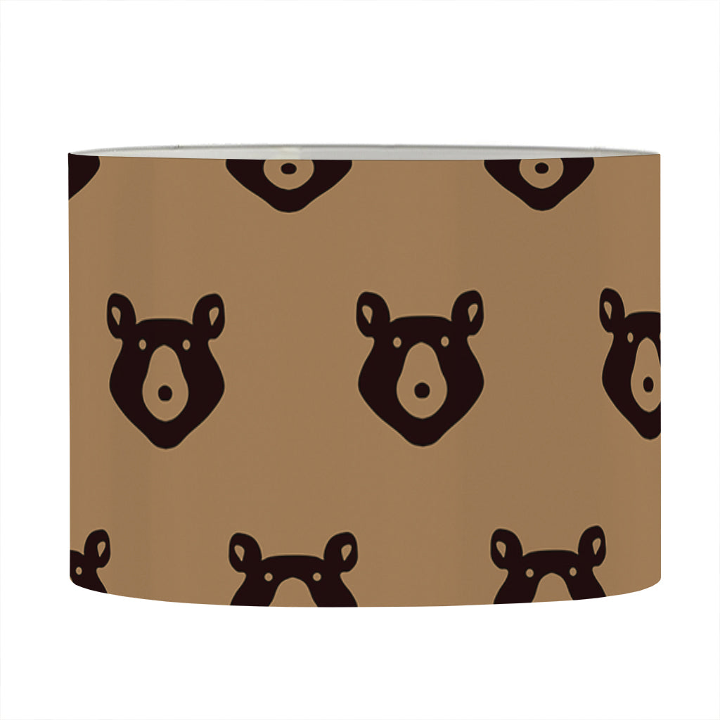 Grizzly Bear Pattern Print Drum Lamp Shade