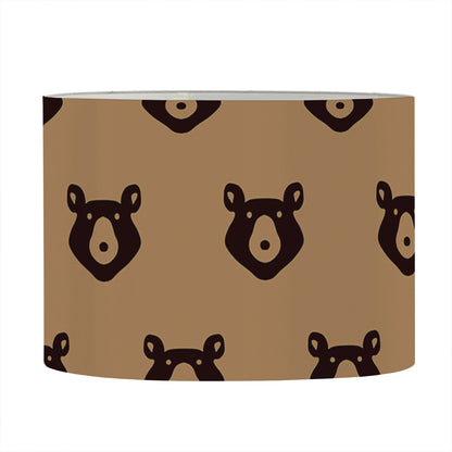 Grizzly Bear Pattern Print Drum Lamp Shade