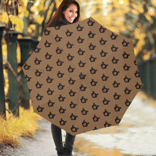 Grizzly Bear Pattern Print Foldable Umbrella