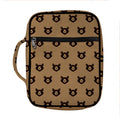 Grizzly Bear Pattern Print Front Pocket Bible Bag