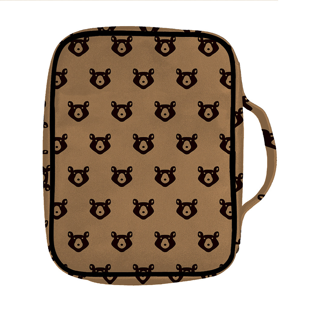 Grizzly Bear Pattern Print Front Pocket Bible Bag