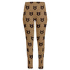 Grizzly Bear Pattern Print High-Waisted Pocket Leggings