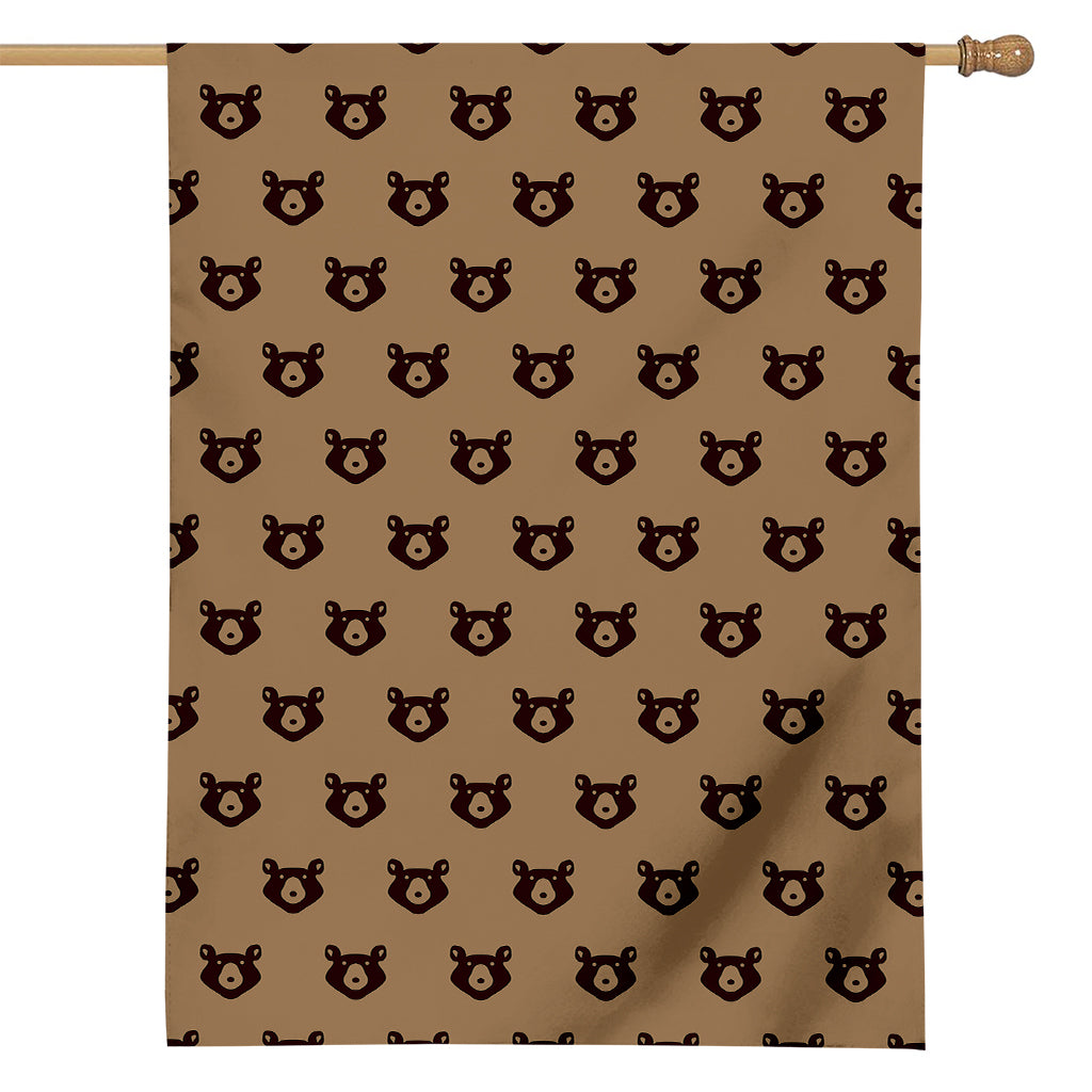 Grizzly Bear Pattern Print House Flag