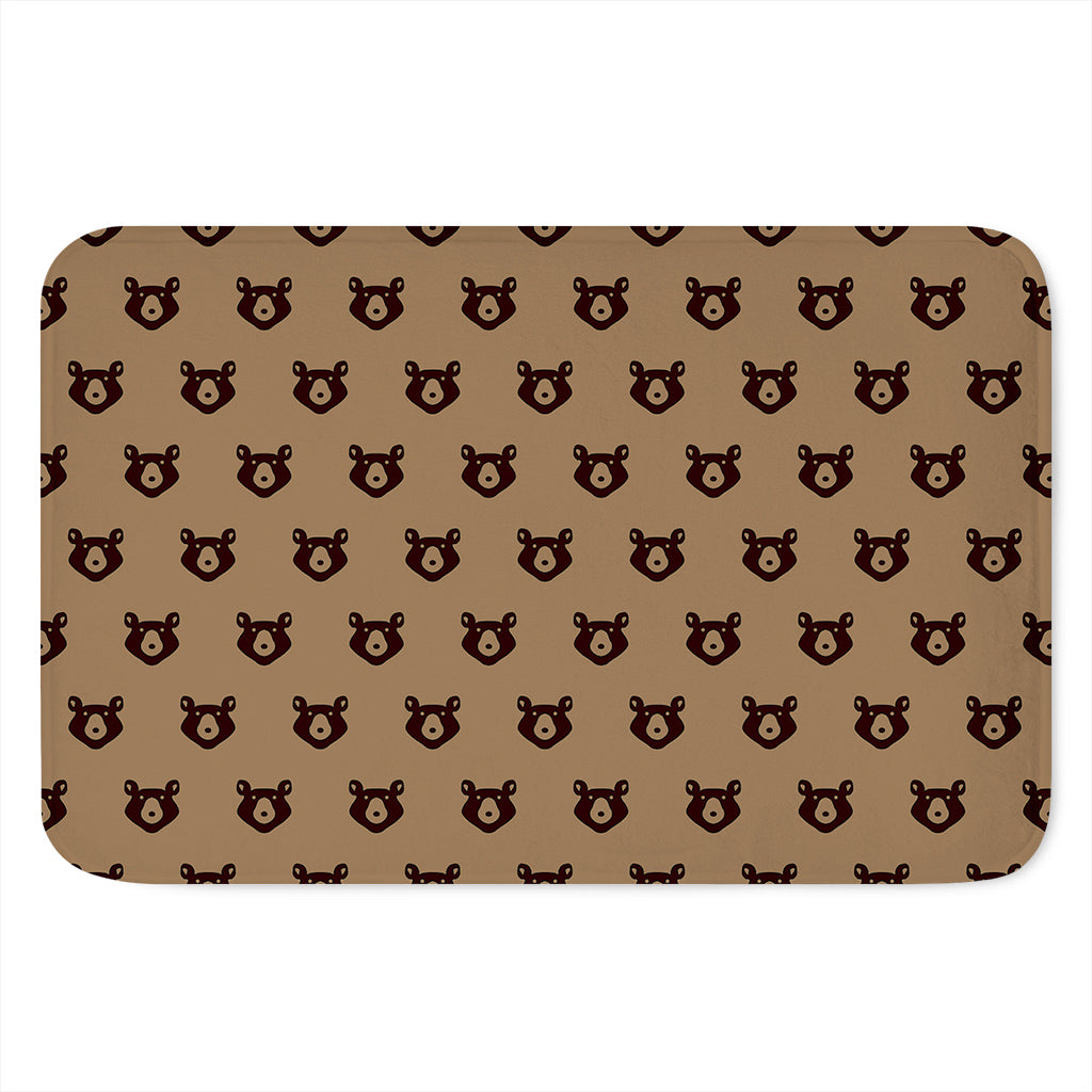 Grizzly Bear Pattern Print Indoor Door Mat