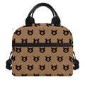 Grizzly Bear Pattern Print Insulated Lunch Bag