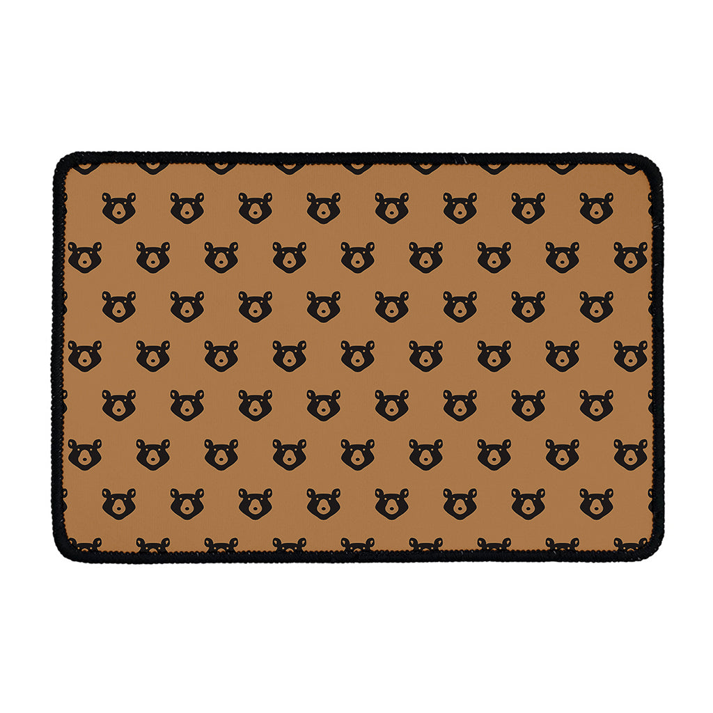 Grizzly Bear Pattern Print Kitchen Mat