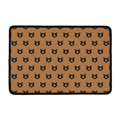 Grizzly Bear Pattern Print Kitchen Mat