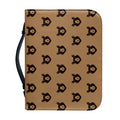 Grizzly Bear Pattern Print Leather Bible Cover