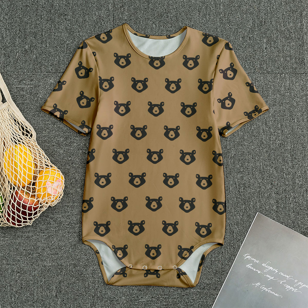 Grizzly Bear Pattern Print Men's Bodysuit