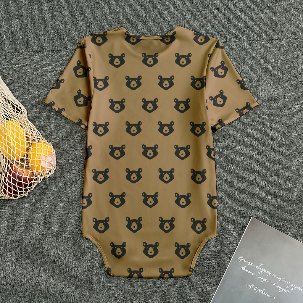 Grizzly Bear Pattern Print Men's Bodysuit