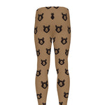 Grizzly Bear Pattern Print Men's leggings