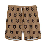 Grizzly Bear Pattern Print Men's Sports Shorts