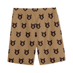 Grizzly Bear Pattern Print Men's Sports Shorts
